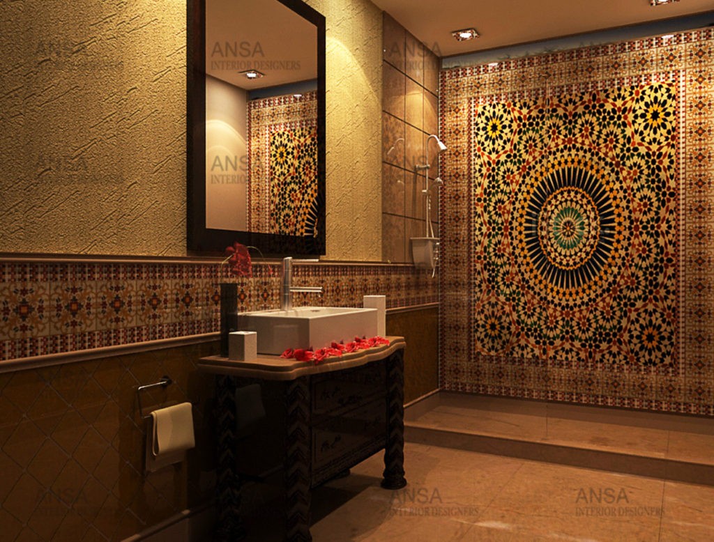 Washroom design for luxury hotel at agra.
