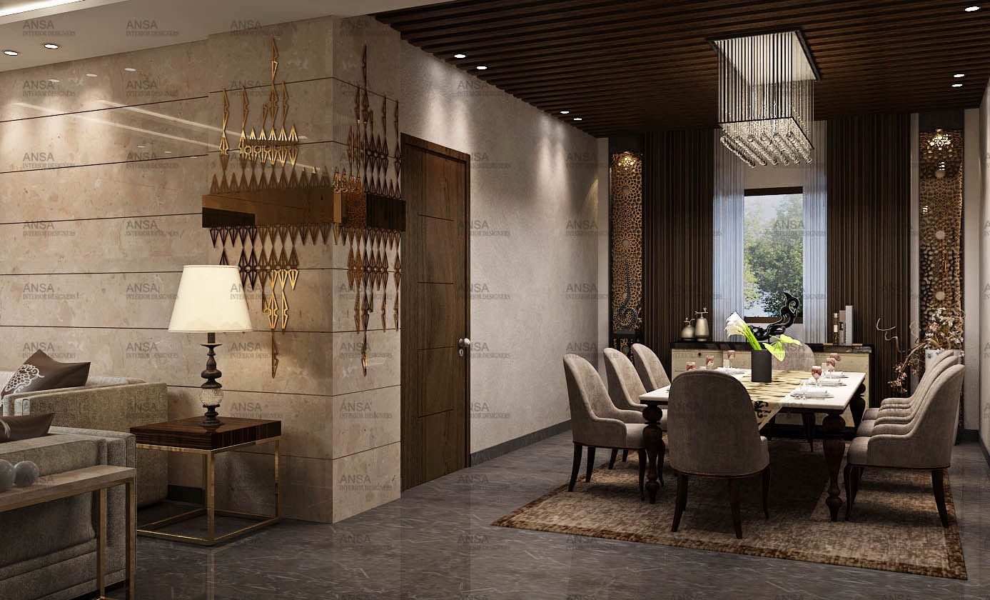 luxury dining room interior design in delhi