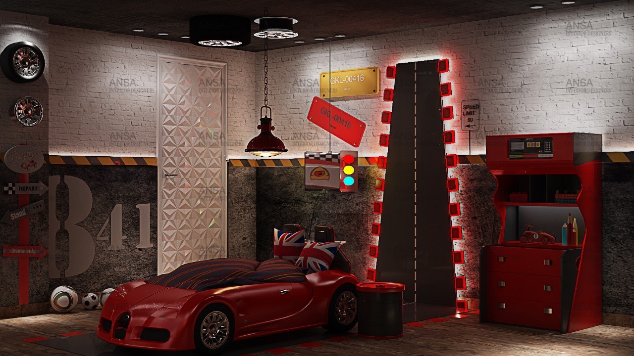 creative bedroom interiors for car lovers