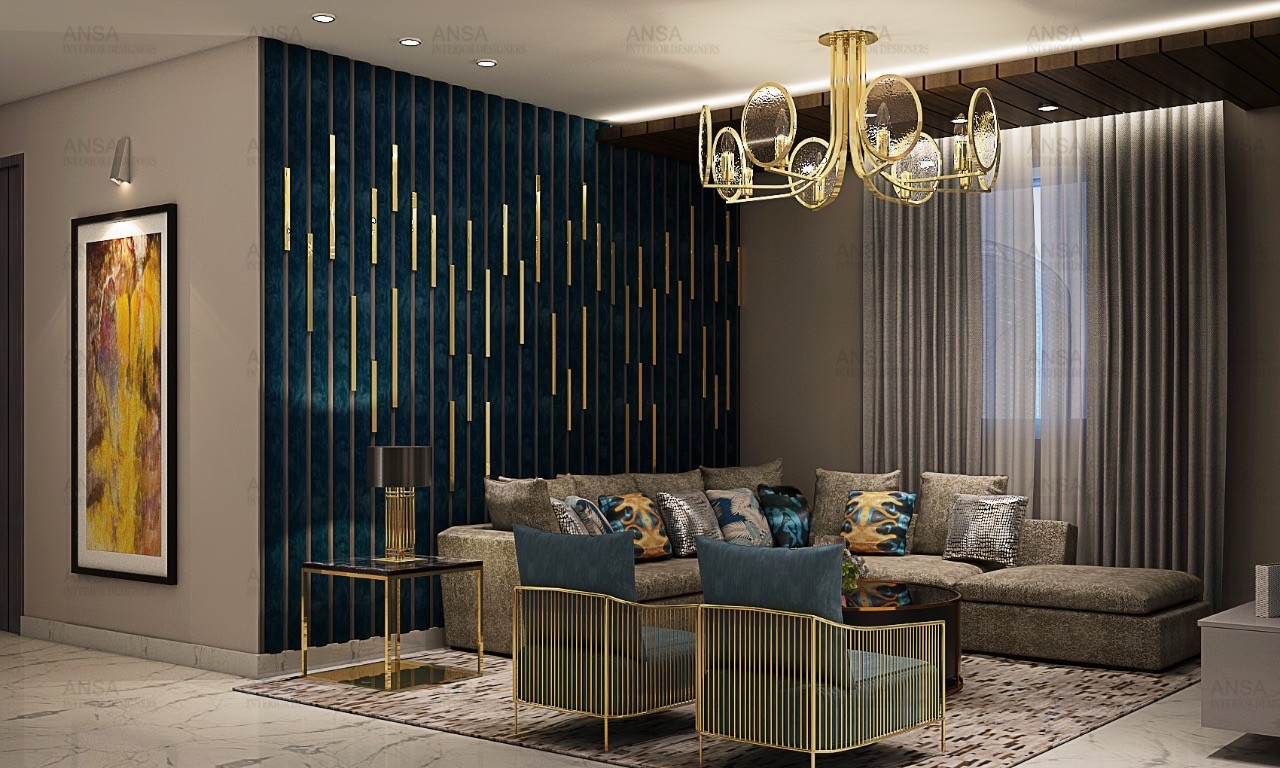 latest living room interiors with gold