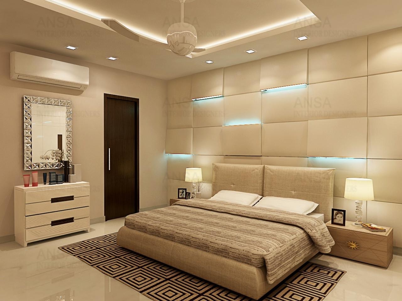 traditional beige indian bedroom