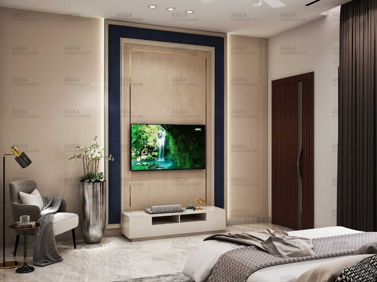 modern bedroom interiors by ansa interior designers