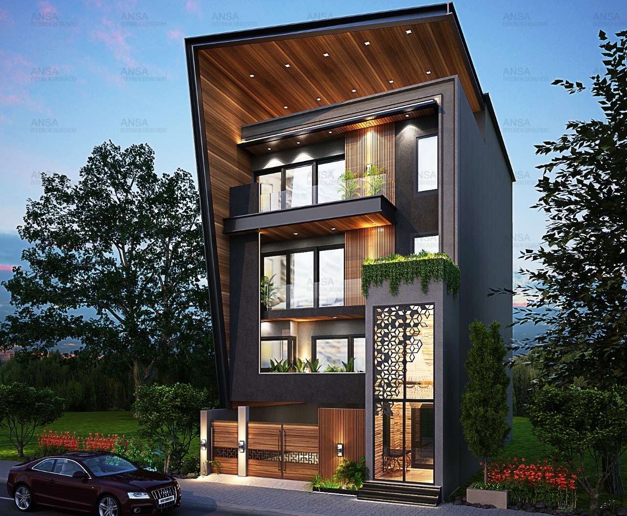 proposed facade in rohini by ansa
