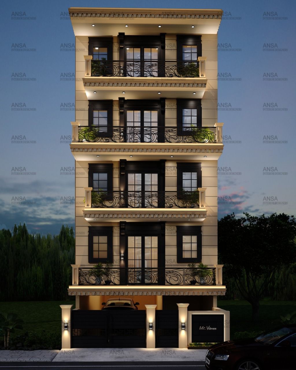 Facade Home Exterior Design in Gurgaon